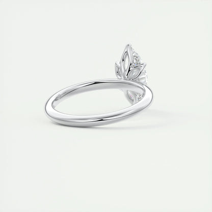 1.5 CT Marquise Solitaire CVD F/VS1 Diamond Engagement Ring