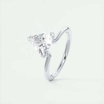 1.5 CT Trillion Solitaire CVD F/VS1 Diamond Engagement Ring