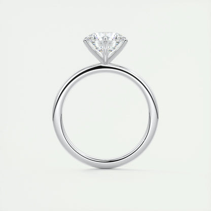 2 CT Round Solitaire CVD F/VS1 Diamond Engagement Ring