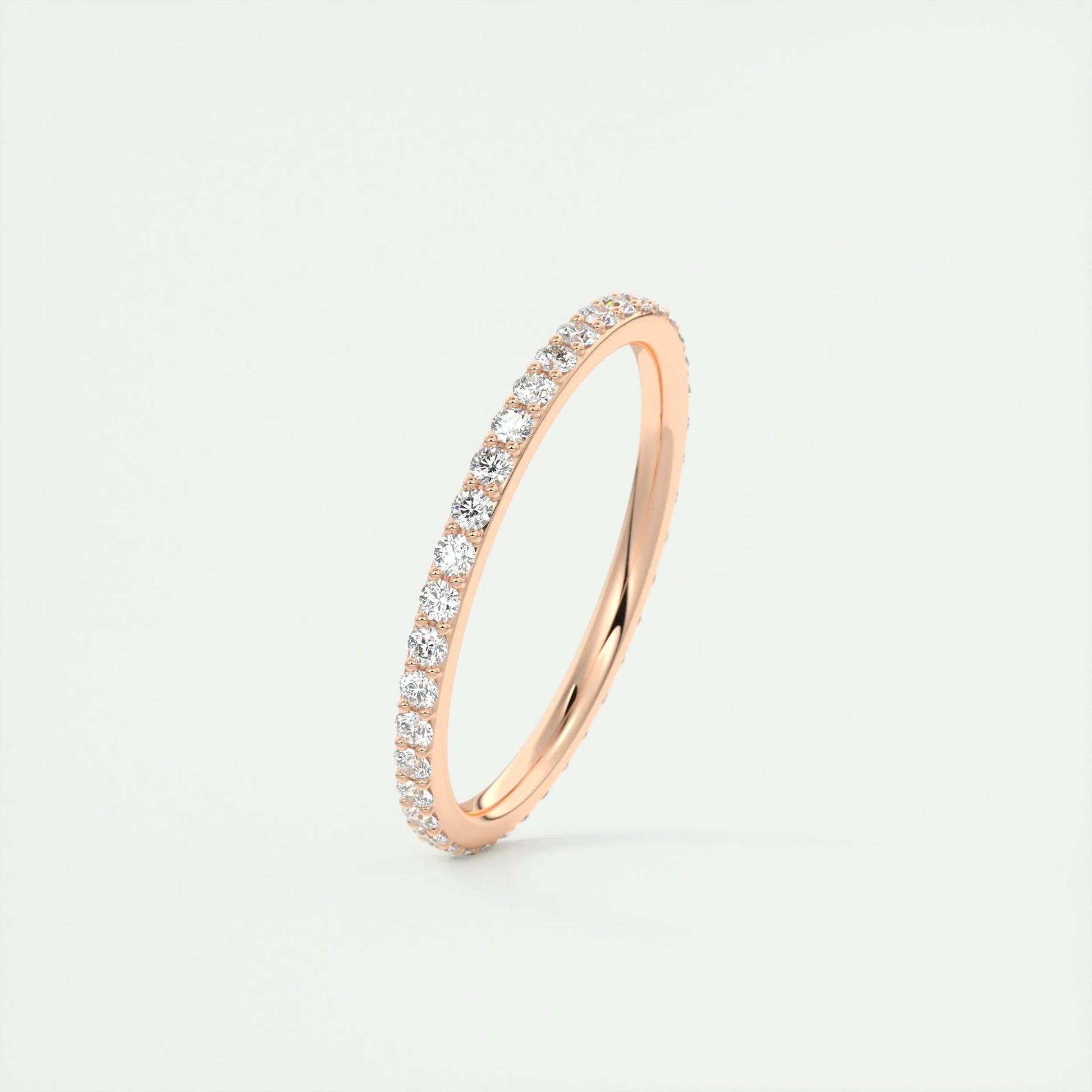 0.37 CT Round EF- VVS Diamond Full Eternity Wedding Band