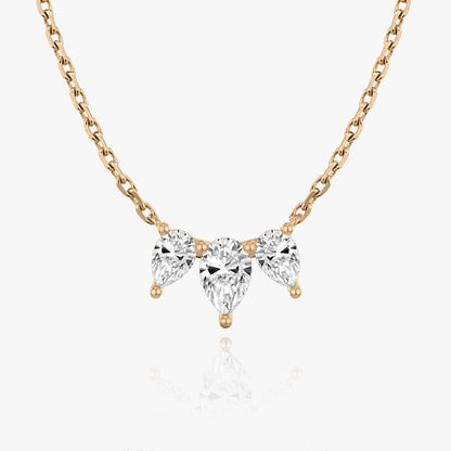 1.0 TCW Pear CVD F/VS Diamond Necklace