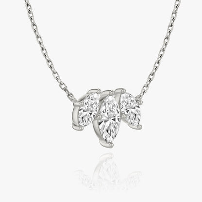 1.0 TCW Marquise CVD F/VS Diamond Necklace