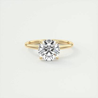 2 CT Round Solitaire CVD F/VS1 Diamond Engagement Ring