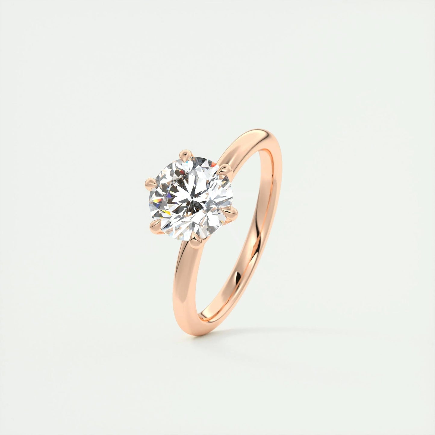 1.5 CT Round Solitaire CVD F/VS1 Diamond Engagement Ring