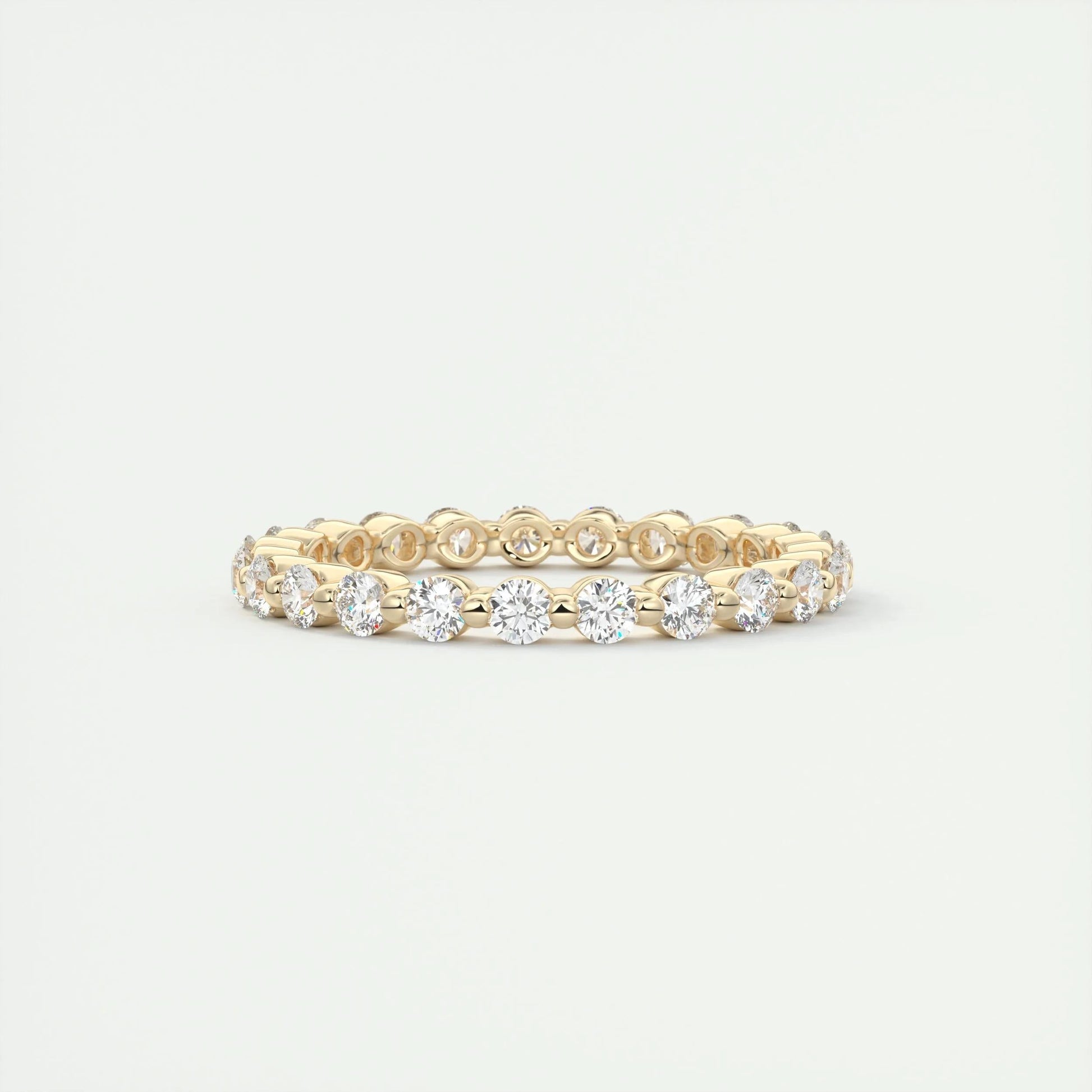 0.69 CT Round EF- VVS Diamond Full Eternity Bubble Wedding Band