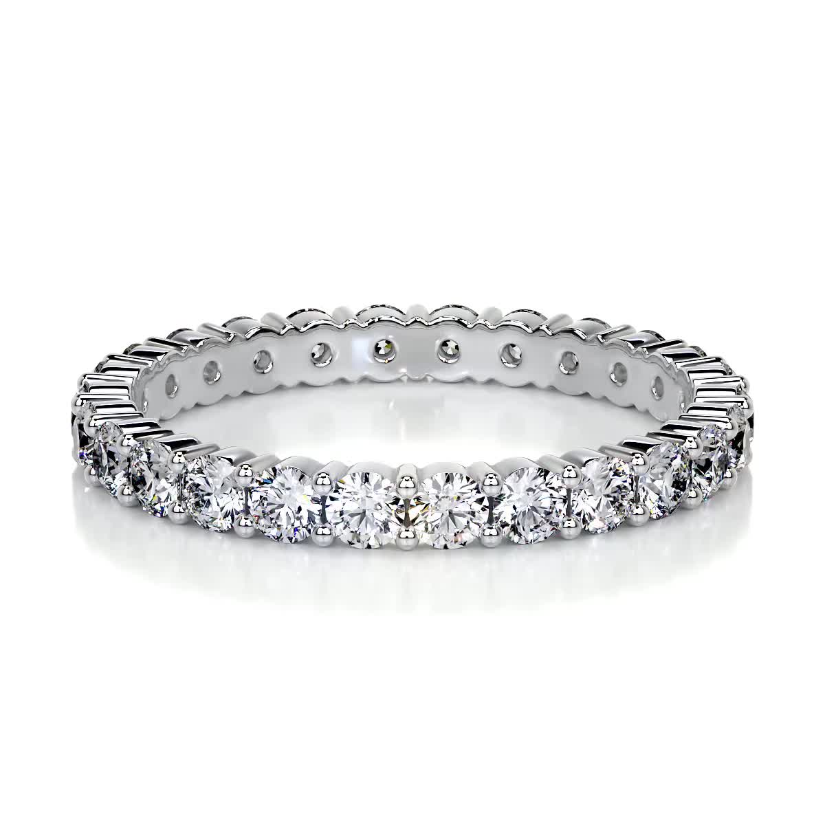 0.9ct Round EF- VVS Diamond Stackable Wedding Band