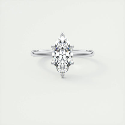 1.5 CT Marquise Solitaire CVD F/VS1 Diamond Engagement Ring