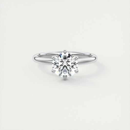 1.5 CT Round Solitaire CVD F/VS1 Diamond Engagement Ring