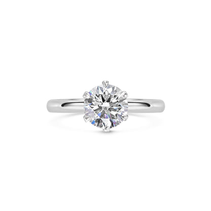 1.5 ct Round F- VS1 Diamond Moissanite Engagement Ring