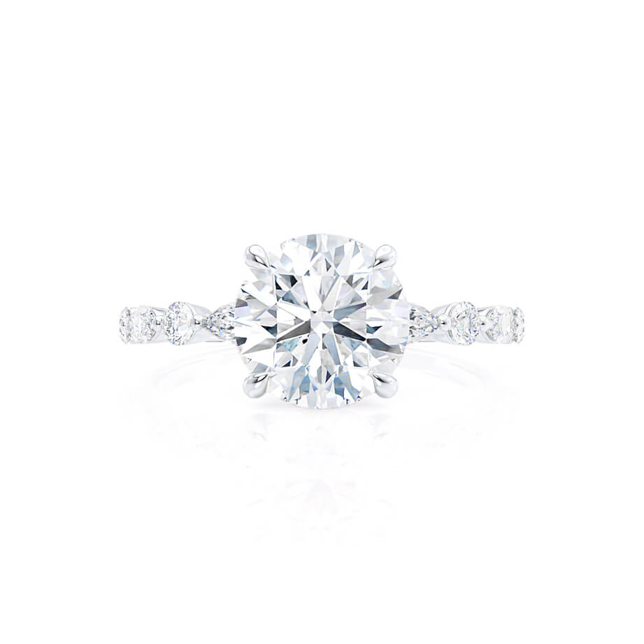 0.90 CT Round Solitaire Twisted CVD G/VVS1 Diamond Engagement Ring