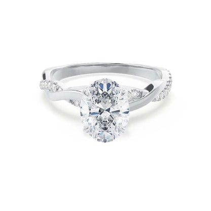 1.50 CT Oval Solitaire CVD F/VS1 Diamond Engagement Ring