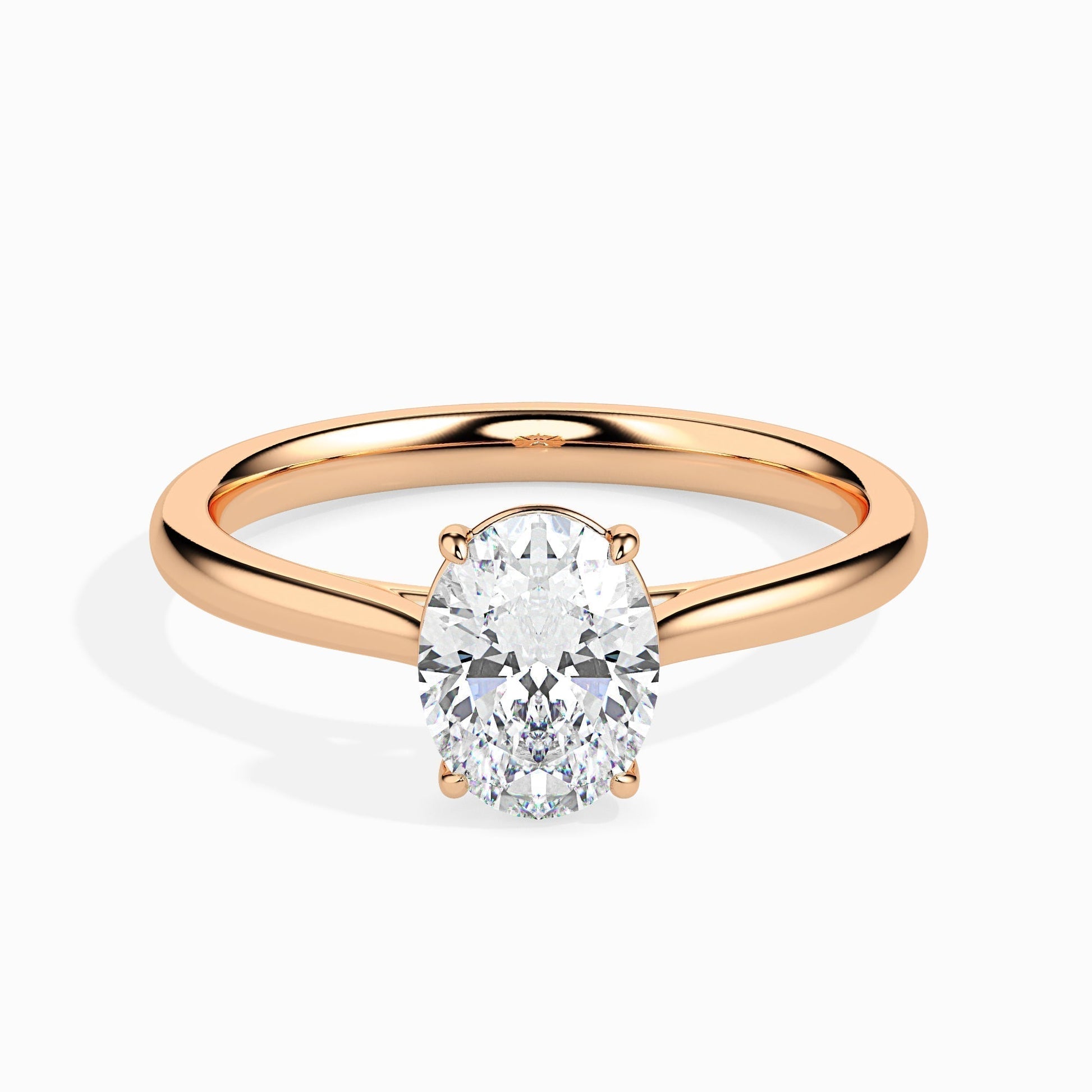 1ct Oval F- VS Diamond Solitaire Engagement Ring