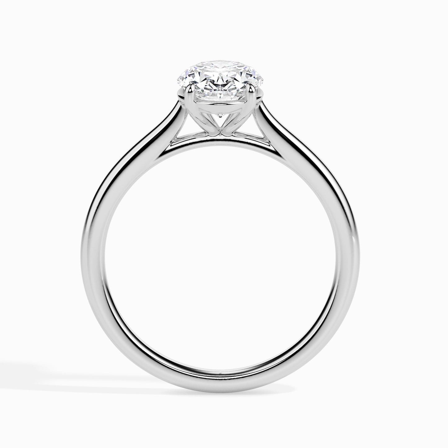 1ct Oval F- VS Diamond Solitaire Engagement Ring