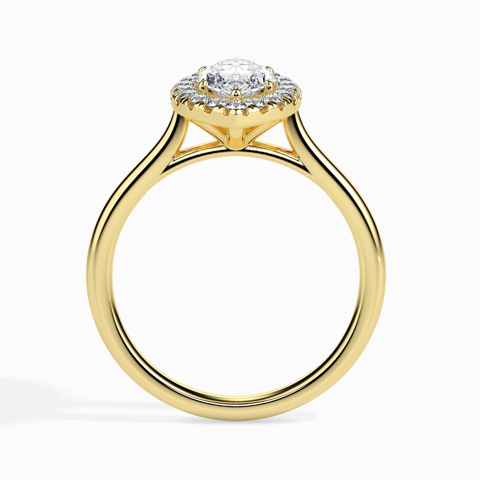 1ct Marquise F- VS Diamond Halo Engagement Ring