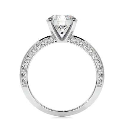 2.0 CT Round Solitaire CVD E/VS2 Diamond Engagement Ring