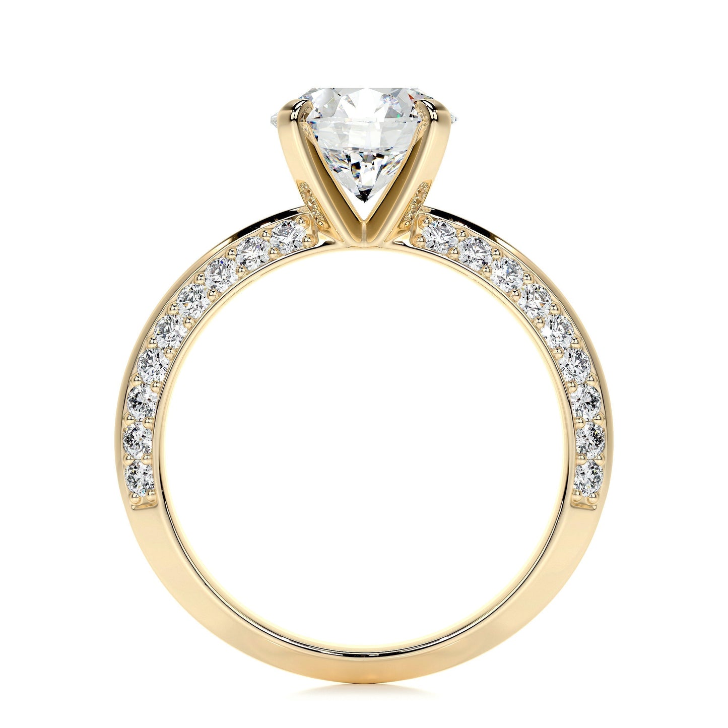 2.0 CT Round Solitaire CVD E/VS2 Diamond Engagement Ring