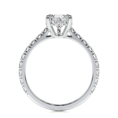 1.50 CT Pear Hidden Halo CVD E/VS2 Diamond Engagement Ring