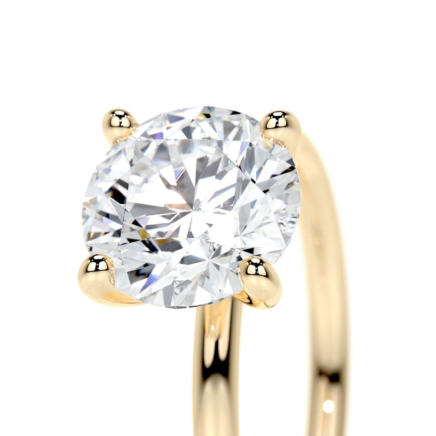 2.0 CT Round Solitaire CVD E/VS2 Diamond Engagement Ring