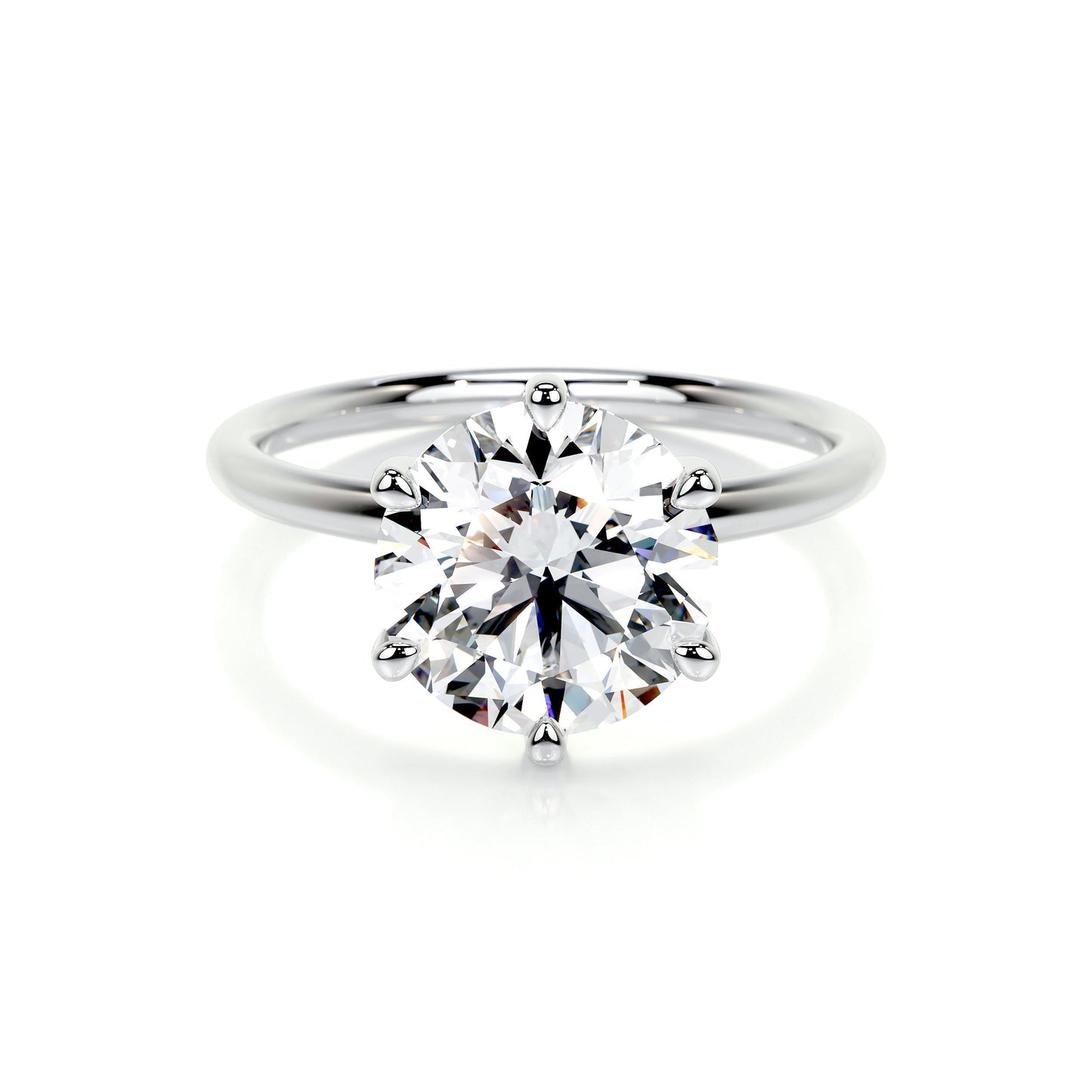 2.0 CT Round Solitaire CVD E/VS2 Diamond Engagement Ring