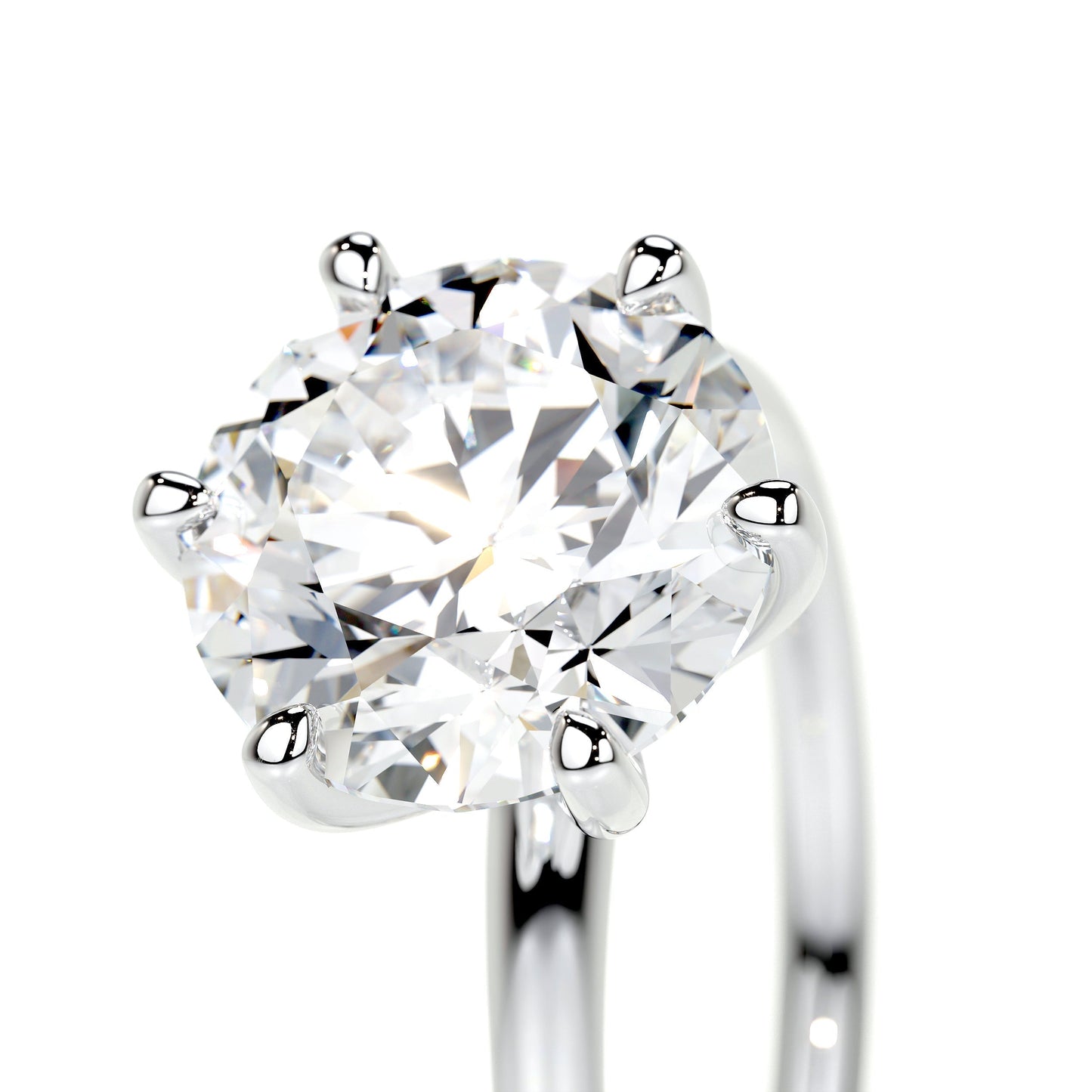 2.0 CT Round Solitaire CVD E/VS2 Diamond Engagement Ring