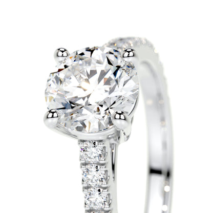 0.80 CT Round Solitaire CVD E/VS2 Diamond Engagement Ring