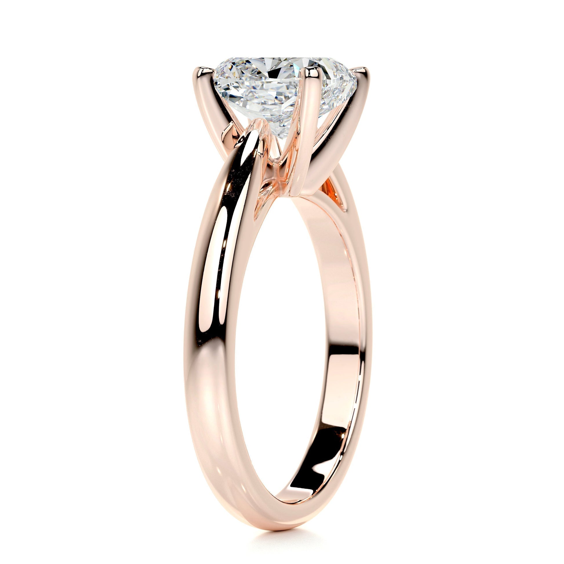 1.5 ct Cushion E- VS2 Diamond Solitaire Moissanite Engagement Ring