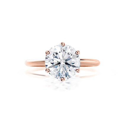 2.50 CT Round Solitaire CVD E/VVS1 Diamond Engagement Ring