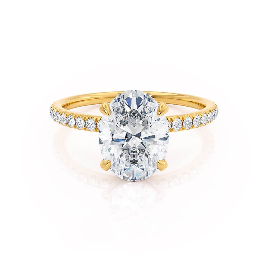 1.50 CT Oval Hidden Halo CVD E/VVS2 Diamond Engagement Ring