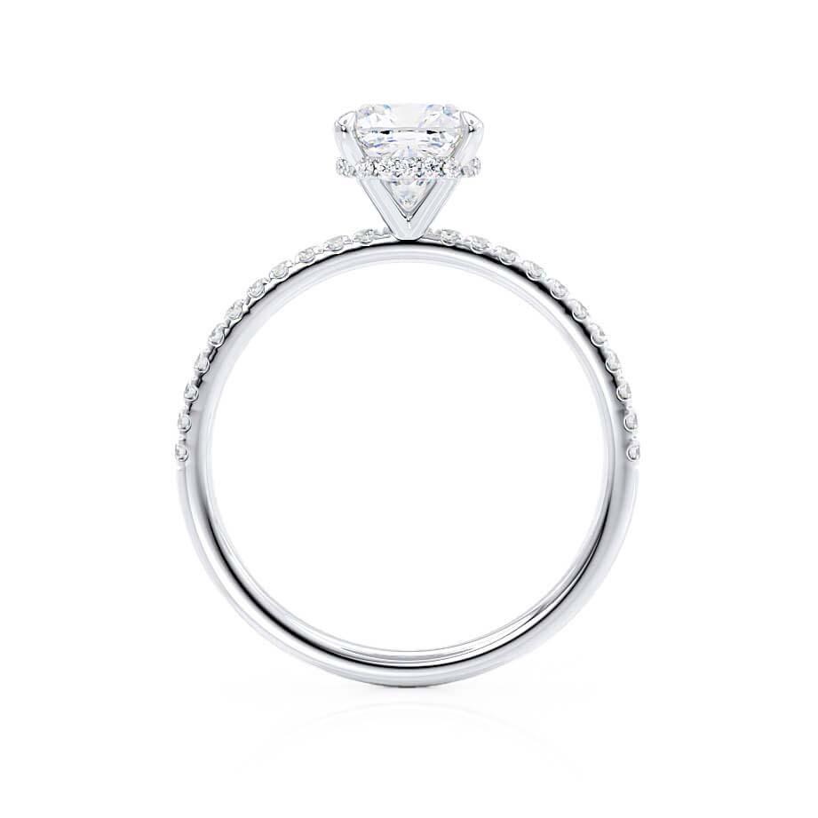 2.50 CT Cushion Hidden Halo CVD F/VS1 Diamond Engagement Ring