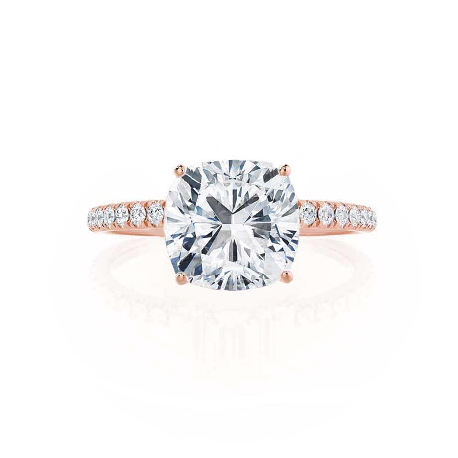 0.80 CT Cushion Solitaire CVD E/VS1 Diamond Engagement Ring