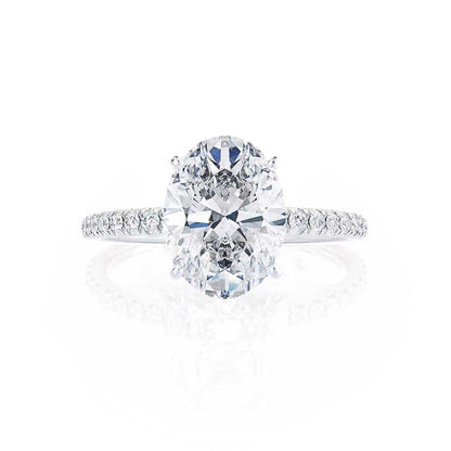 0.90 CT Oval Solitaire CVD F/VS1 Diamond Engagement Ring