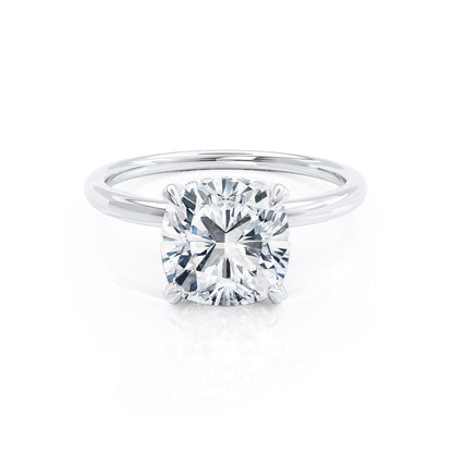 1.50 CT Cushion Hidden Halo CVD F/VVS2 Diamond Engagement Ring