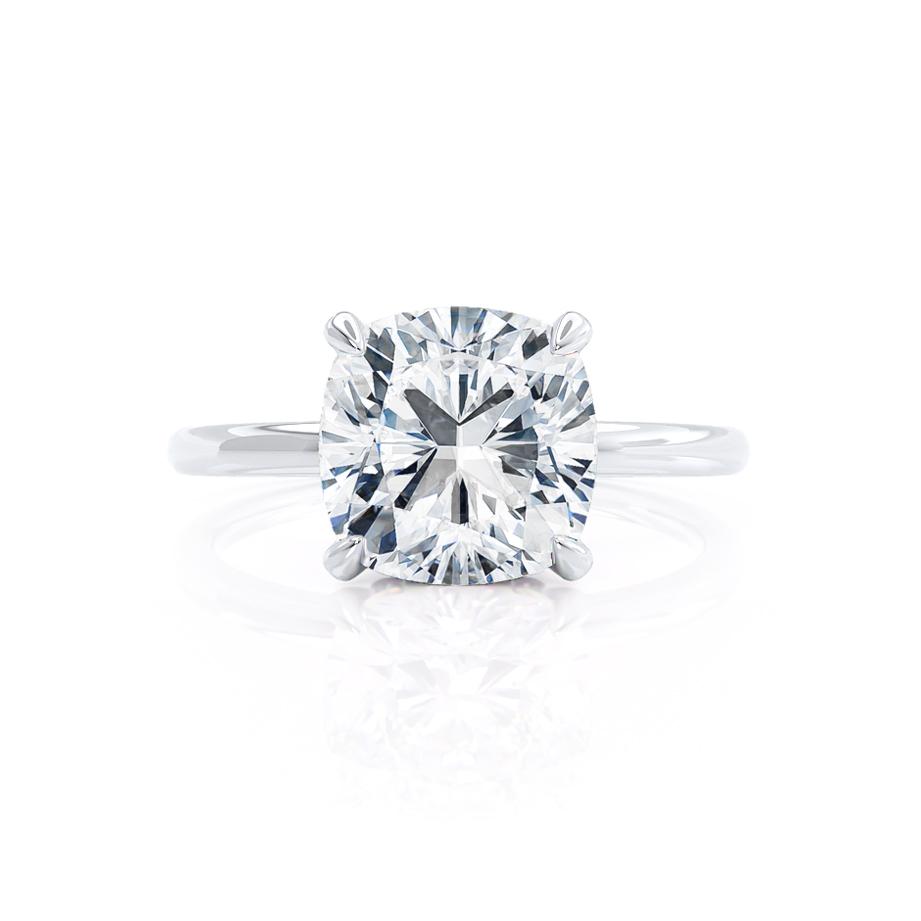 1.50 CT Cushion Hidden Halo CVD F/VVS2 Diamond Engagement Ring