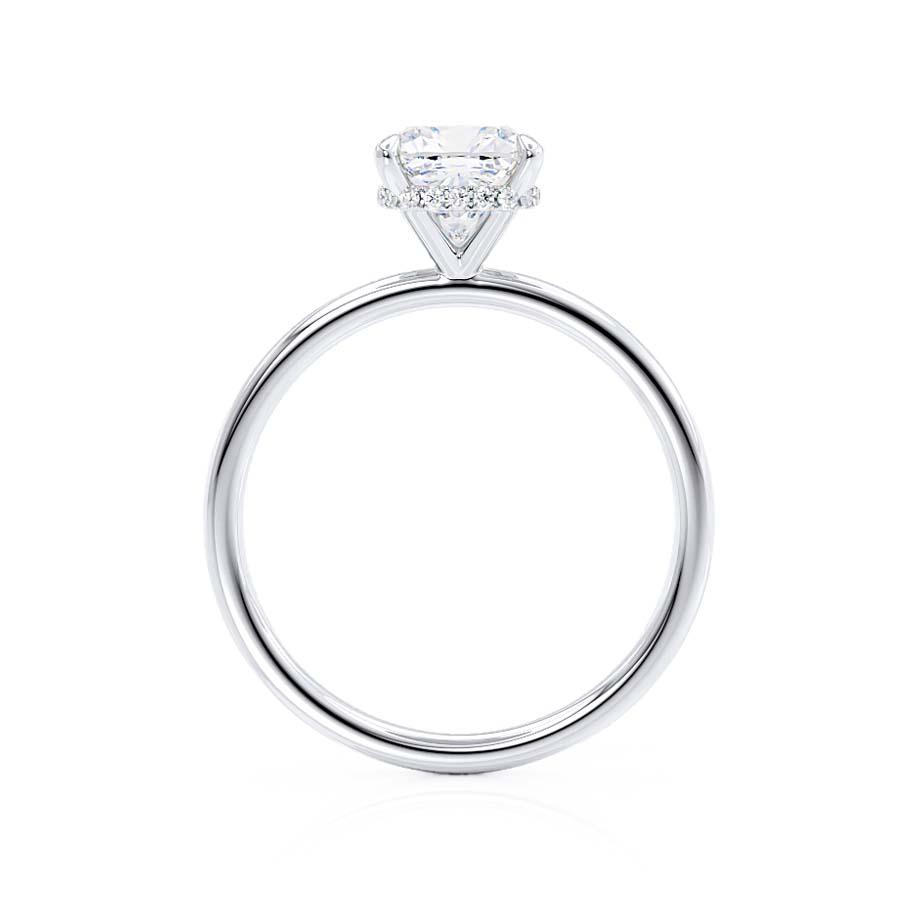 1.50 CT Cushion Hidden Halo CVD F/VVS2 Diamond Engagement Ring