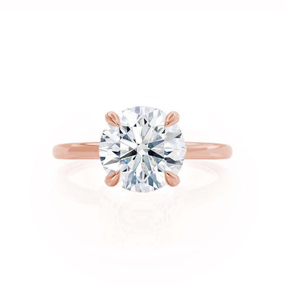 1.0 CT Round Hidden Halo CVD G/VS2 Diamond Engagement Ring