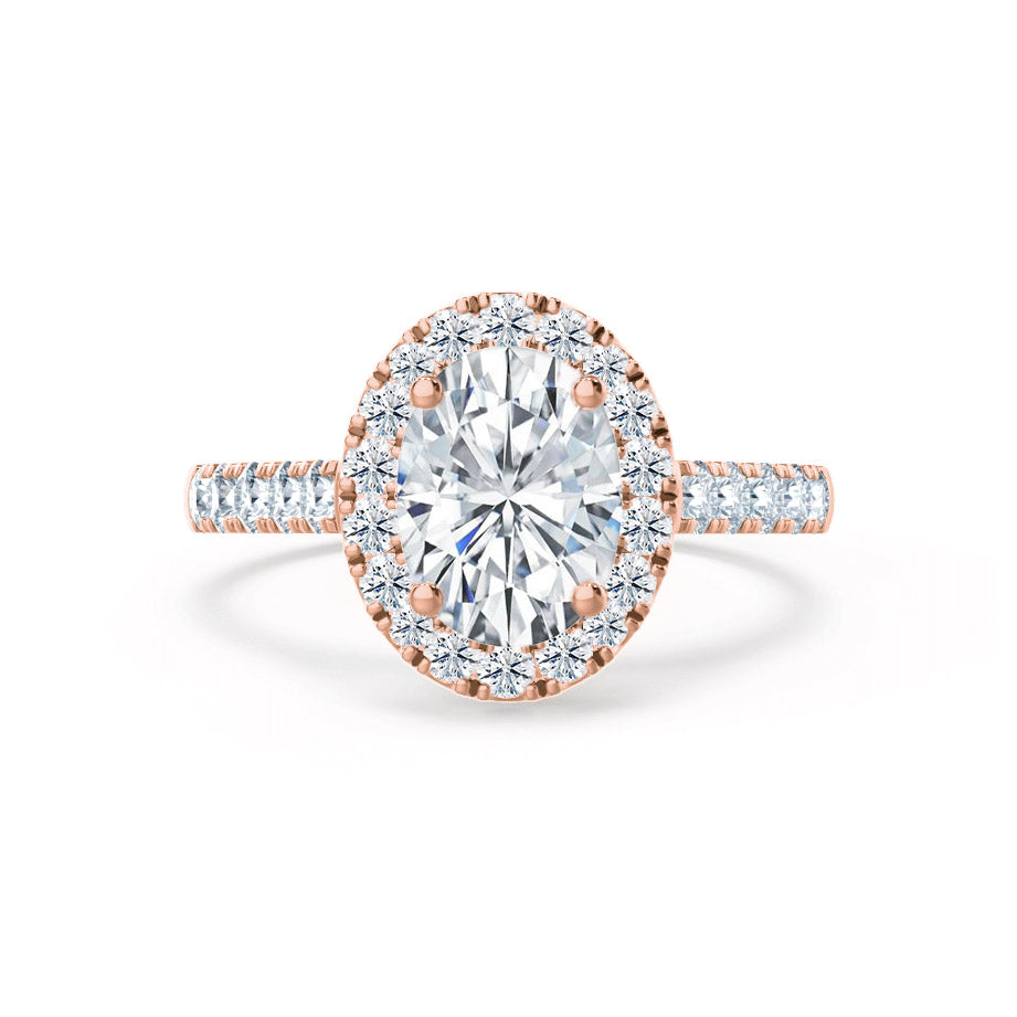 1.50 CT Oval Halo CVD G/VVS1 Diamond Engagement Ring