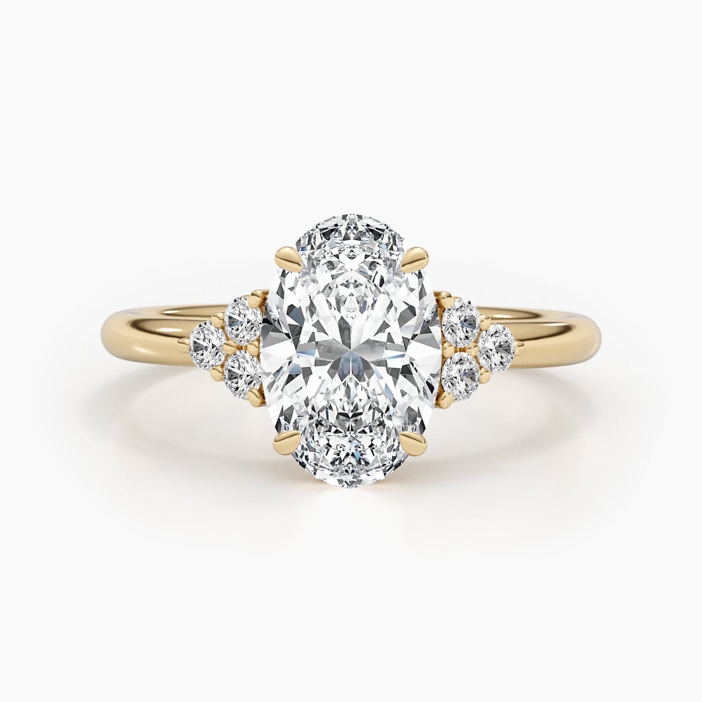 2.42ct Oval G- VS Pave Diamond Engagement Ring