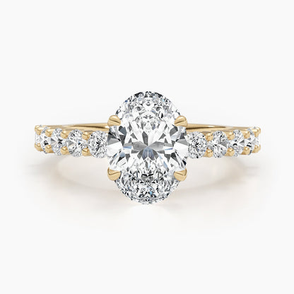 2.79ct Oval E- VS Pave Diamond Engagement Ring